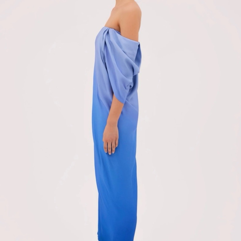 bianca spender azure ombre satin paragon dress- size US 4 (AU 8)